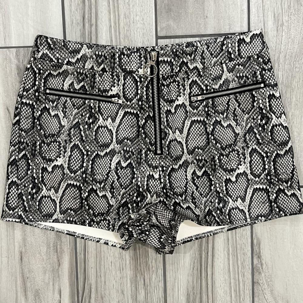 NEW!!! Women's Snake Print Micro Mini Shorts Medium